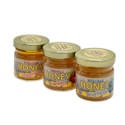 3x50g makuhunajavalmiste. Marja: Puolukka, Mustikka, Karpalo