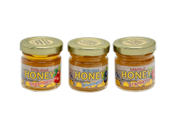 3x50g makuhunajavalmiste.                Marja: Puolukka, Mustikka, Karpalo