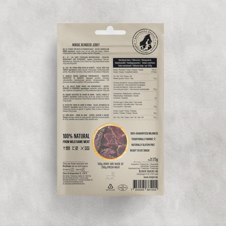NORDIC REINDEER JERKY -Poron kuivaliha Renjer 25g