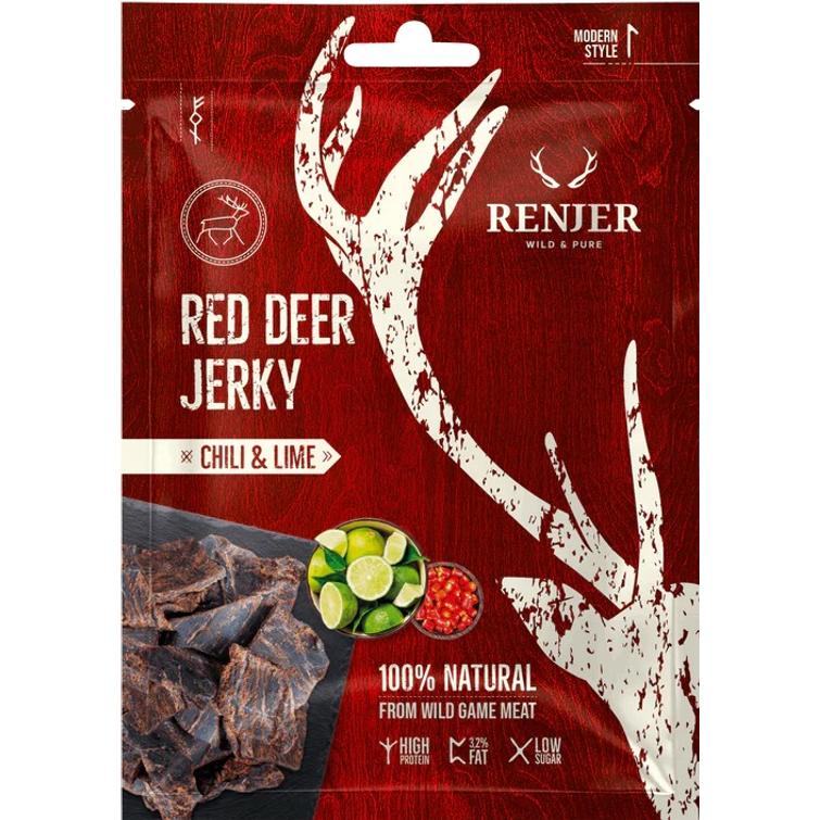 RED DEER JERKY -CHILI LIME -saksanhirven kuivaliha Renjer 25g