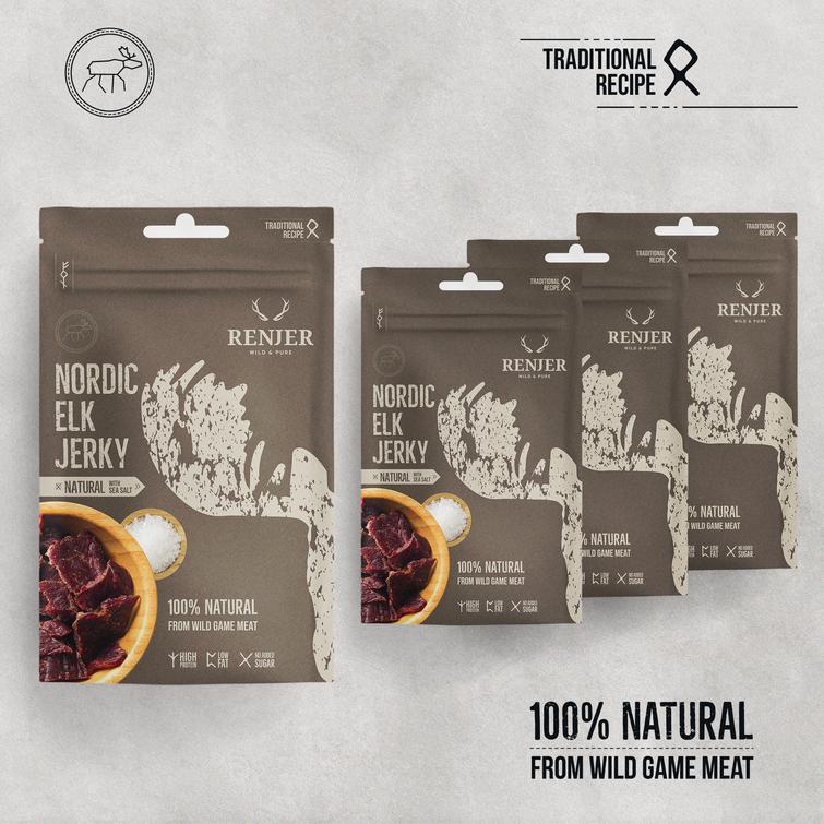 NORDIC ELK JERKY -Hirven kuivaliha Renjer 25 g ME:12